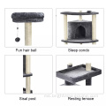 Tower Kitty Tower Post Papan Kayu Besar Hanging Toy Super Tall Multi Level Pokok Plush Pokok